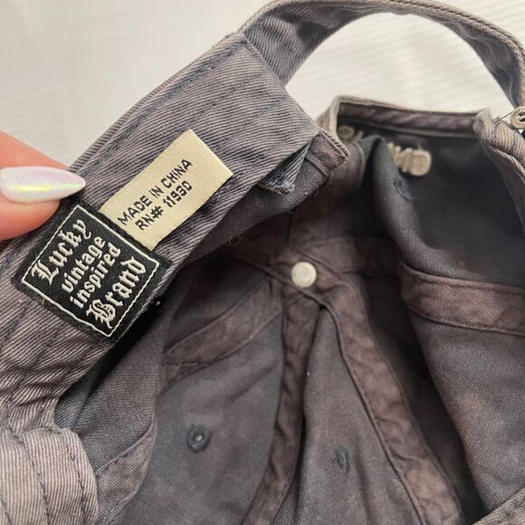 Lucky Brand Vintage Grey Genius Hat SnapBack One Size - Picture 6 of 7